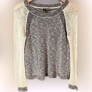 A.N.A Women's Black/Gray loose knit Sweater